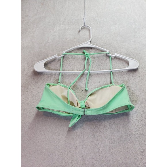 Victoria's Secret Bikini Top Women Medium Green Spaghetti Strap Sdjustable Strap - Picture 2 of 5